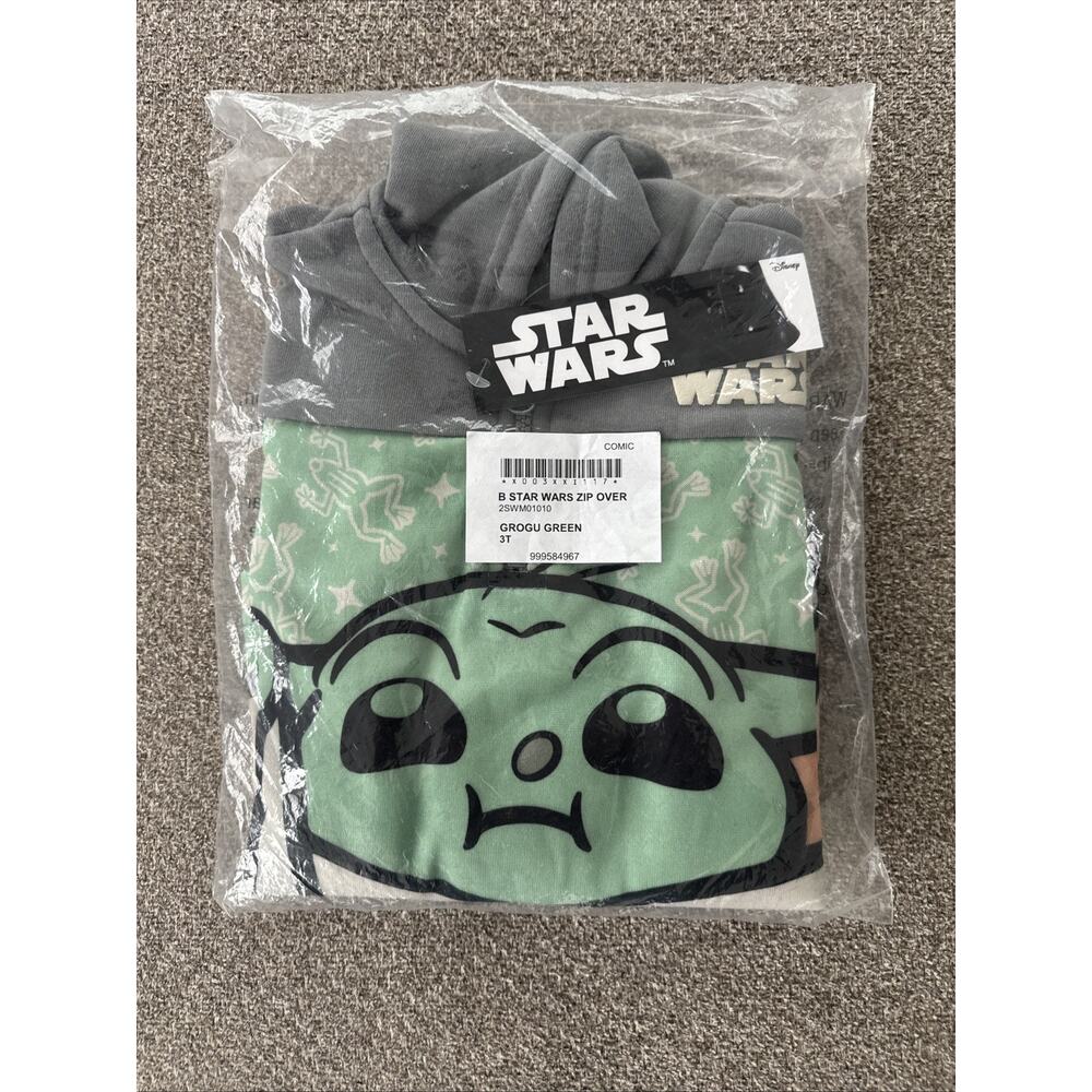 Star Wars Sweater Hoodie Baby Yoda Grogu Boys Size 3T New - Picture 2 of 4